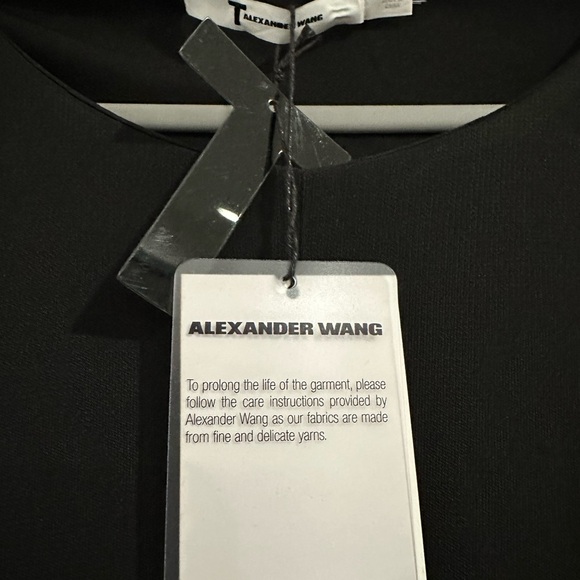 T by A l e x a n d e r  Wang Matte Jersey Long Sleeve Back Cowl Mini Dress - Picture 8 of 10